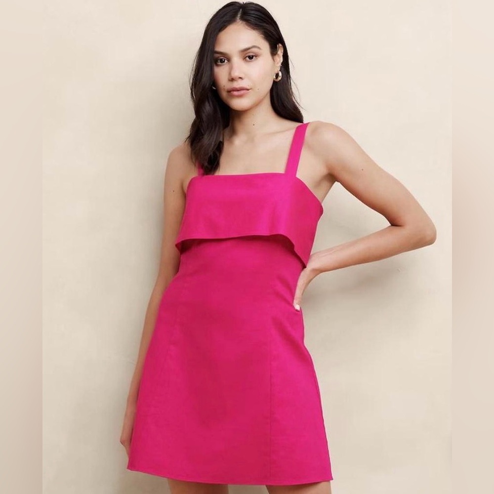 Banana Republic Vibrant pink Mini Sleeveless Dress